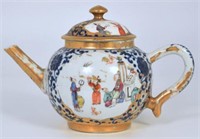 Old Chinese Export Porcelain Teapot.