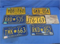 6 PA License Plates