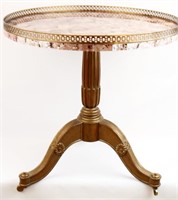 MAITLAND SMITH PINK MOTHER OF PEARL CIRCULAR TABLE