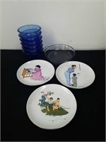 Collectible plates and Anchor Hocking dishes