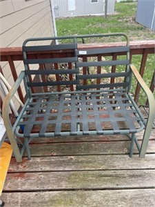 METAL PATIO GLIDER DOUBLE SEAT
