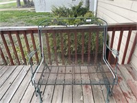 METAL PORCH GLIDER DOUBLE SEAT