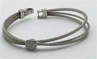 18k Gold And Steel Cuff Bracelet
