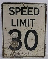 City of Chicago Speed Limit 30 Sign