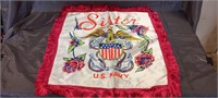 Vintage U.S. Navy "Sister" Souvenir Pillow Cover