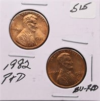 1982-P/D U.S. Cents