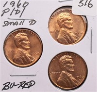 1960-P/D/Small D U.S. Cents