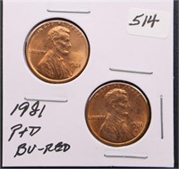 1981-P/D U.S. Cents