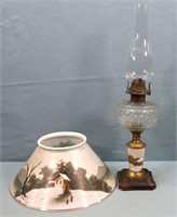 Victorian Oil Lamp w/ Shade