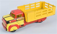 MARX YELLOW/RED STAKE BED TRUCK