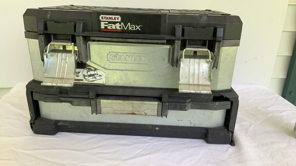 Stanley Fat Max toolbox with contents