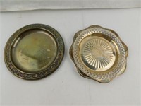 Lot of 2 Plated Small Trays