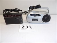 GE AM/FM Radio, Jenson Cassette AM/FM Player