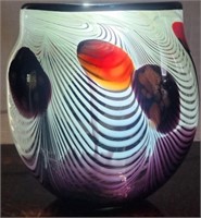 Fine Art Glass Vase - Hand Blown - Ground Bottom