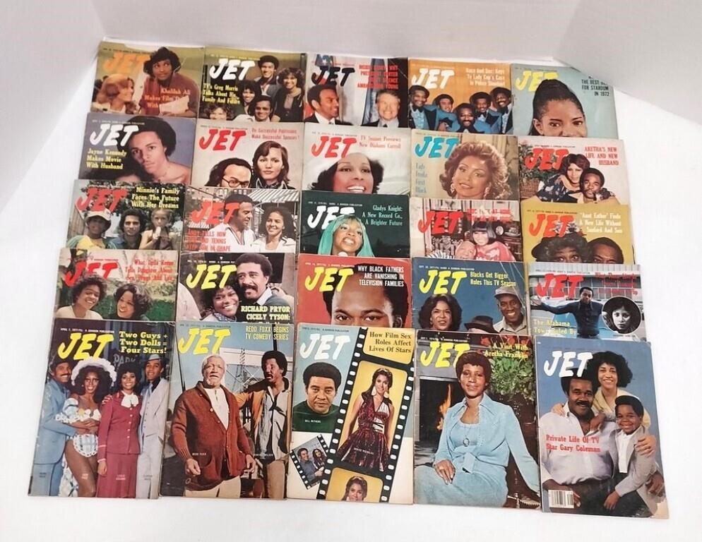 25 Vintage 1970's Jet Magazines