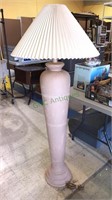 Terra-cotta pottery floor lamp, very heavy nicely