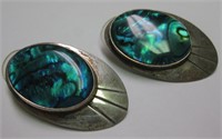 Sterling Silver Abalone Earrings