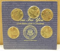 Reader's Digest 5 Commemorative President Coins