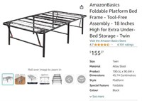 B9852 AmazonBasics Foldable Bed Frame - Twin