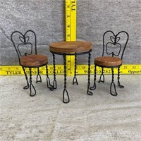 Miniature Bistro Table and Chairs
