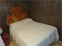 Full Size Bead with Velour Head Board