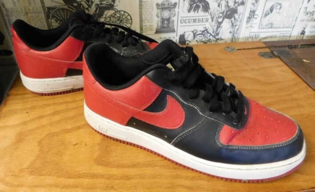 Men's Nike Air Force 1 Bred low sneakers shoes,