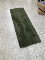 6x2ft soft shag dark green rug