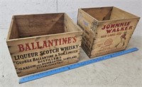 2 whiskey crates