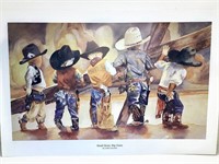 LINDA LOESCHEN "SMALL BUNS BIG GUNS" 13X20