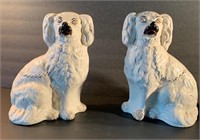 OLD Pair of Staffordshire Dogs  - Chipped foot