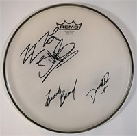 ZZ Top signed drum head