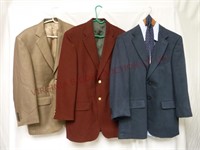 Men's Sports Coats ~ Size 36S & 38R ~ Lot of 3