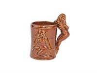 A Porcelain Mug With Nude Girl Handle