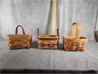 3 SMALL LONGABERGER BASKETS