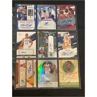 (9) Different Basketball Auto Cards