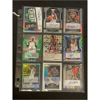 (9) Different Basketball Auto Cards