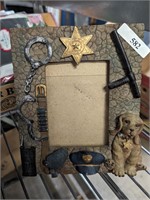 Police officer canine picture frame