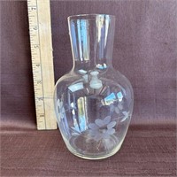 Etched Glass Vase