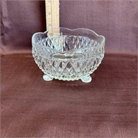 Indiana Diamond Point 3 Footed Candy Dish