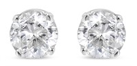 14k Wgold Igi 1.00ct Diamond Stud Earrings