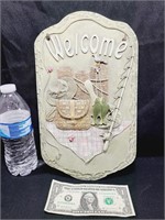 Fishing Theme Welcome Plaque New