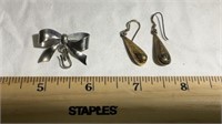 Sterling Pin, Earrings
