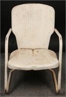 Vintage Clamshell Chair- Outdoor Pressed Steel