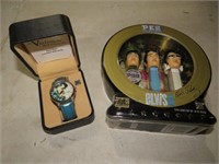 ELVIS PEZ CONTAINERS & WATCH