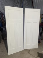 Pair of unused interior doors measures 30" x 80”