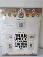 1986 Unity Canada Stamp Album