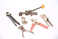 Assorted Tools- Leather Punch, Cutters, Pliers