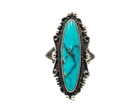 Maisel's Turquoise Sterling RIng Sz. 8.25