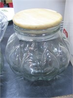 7" GLASS JAR W/LID