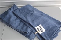Set of Curtains - 96"Blue Suede-Like 100%